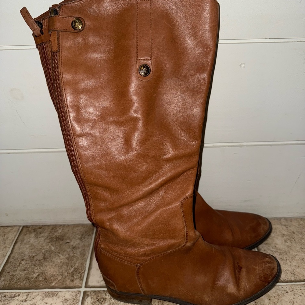 Sam Edelman Brown Leather Knee-High Boots
